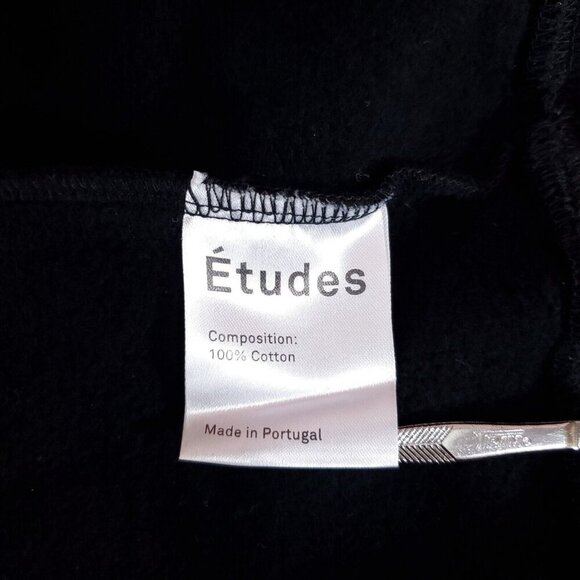 Etudes Studio Mens Size XL Black Europa Crewneck Sweatshirt Cotton - Picture 7 of 10